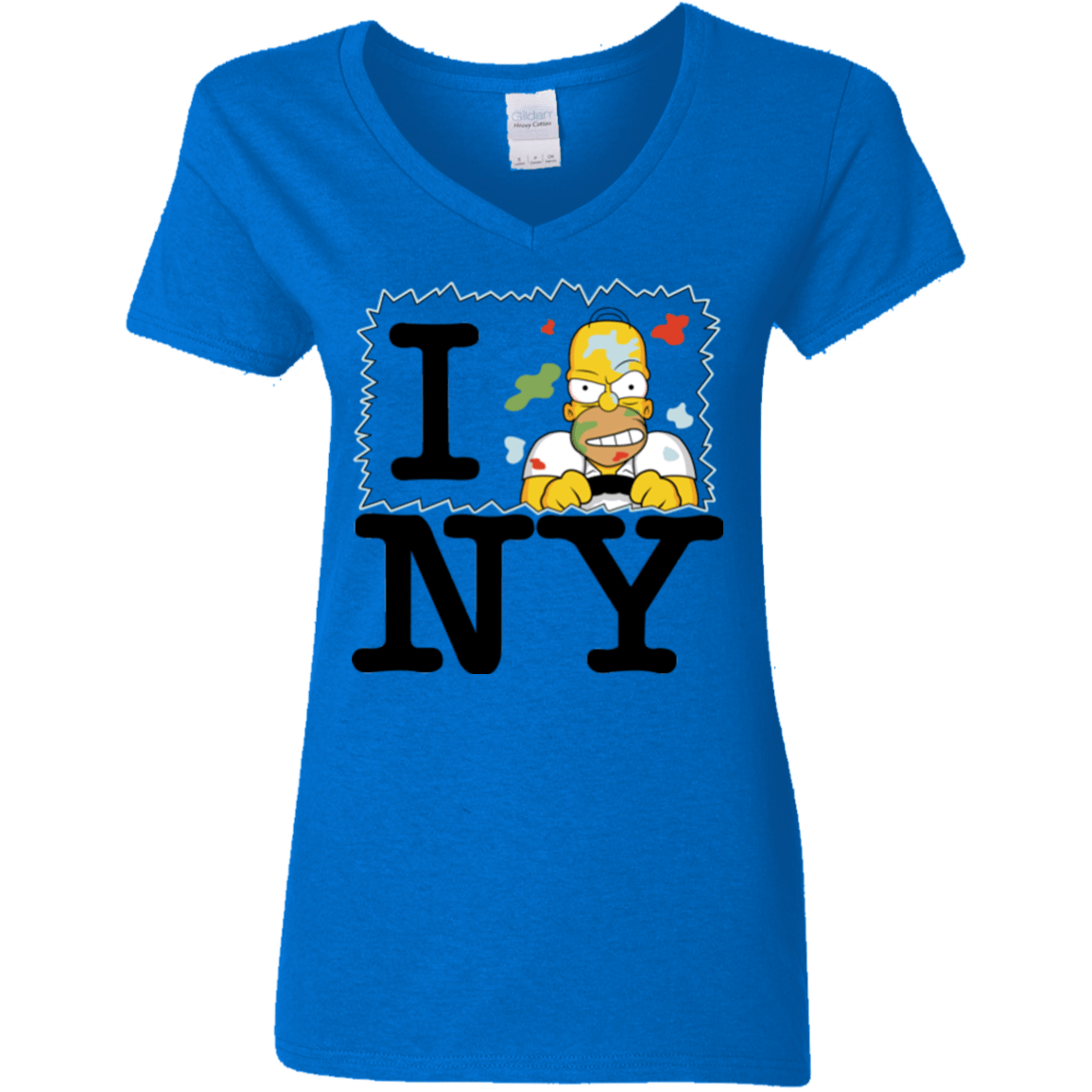 T-Shirts Royal / S I Hate NY Women's V-Neck T-Shirt