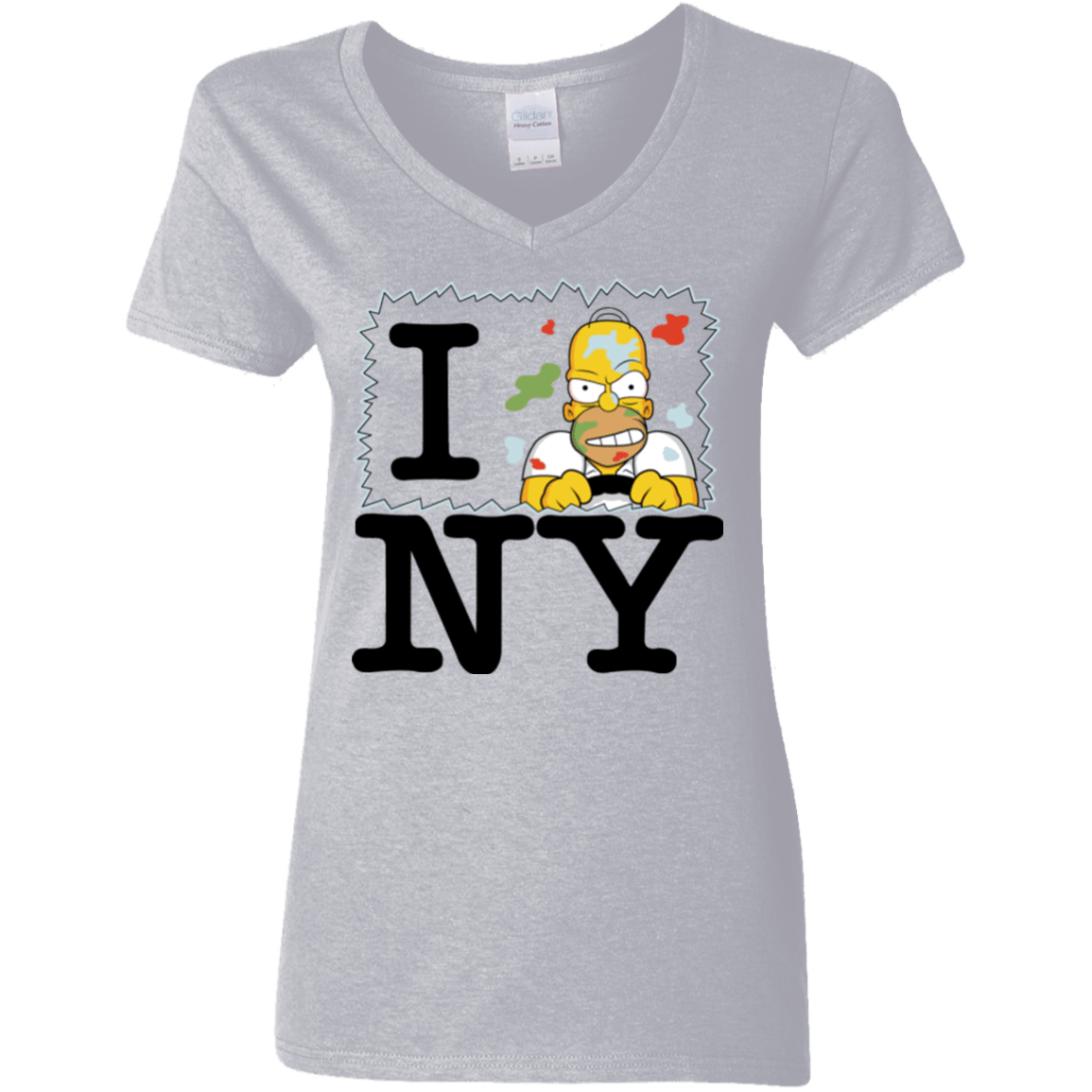 T-Shirts Sport Grey / S I Hate NY Women's V-Neck T-Shirt