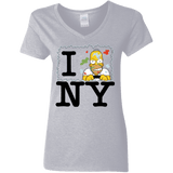 T-Shirts Sport Grey / S I Hate NY Women's V-Neck T-Shirt