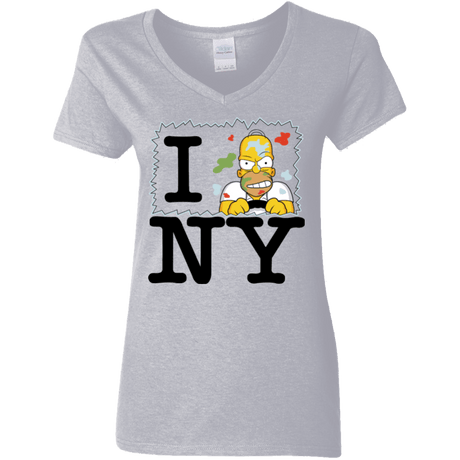 T-Shirts Sport Grey / S I Hate NY Women's V-Neck T-Shirt