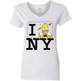 T-Shirts White / S I Hate NY Women's V-Neck T-Shirt