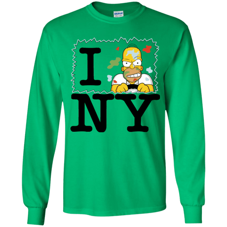 T-Shirts Irish Green / YS I Hate NY Youth Long Sleeve T-Shirt