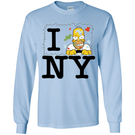 T-Shirts Light Blue / YS I Hate NY Youth Long Sleeve T-Shirt