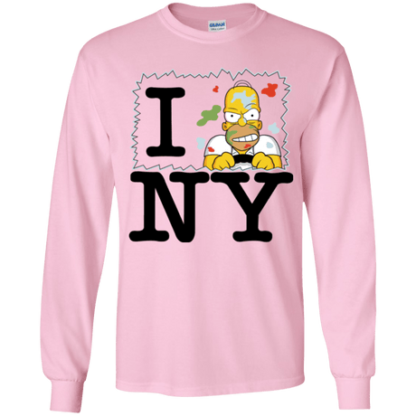 T-Shirts Light Pink / YS I Hate NY Youth Long Sleeve T-Shirt