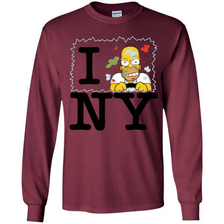 T-Shirts Maroon / YS I Hate NY Youth Long Sleeve T-Shirt