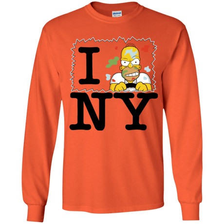 T-Shirts Orange / YS I Hate NY Youth Long Sleeve T-Shirt