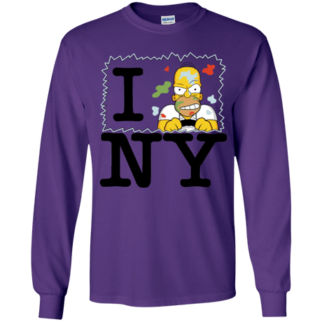 T-Shirts Purple / YS I Hate NY Youth Long Sleeve T-Shirt