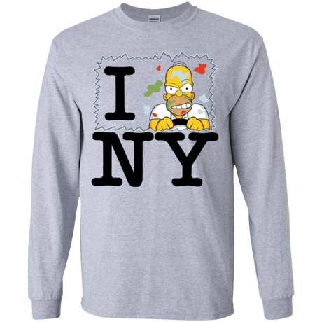 T-Shirts Sport Grey / YS I Hate NY Youth Long Sleeve T-Shirt