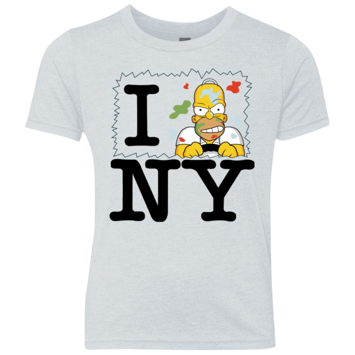 T-Shirts Heather White / YXS I Hate NY Youth Triblend T-Shirt