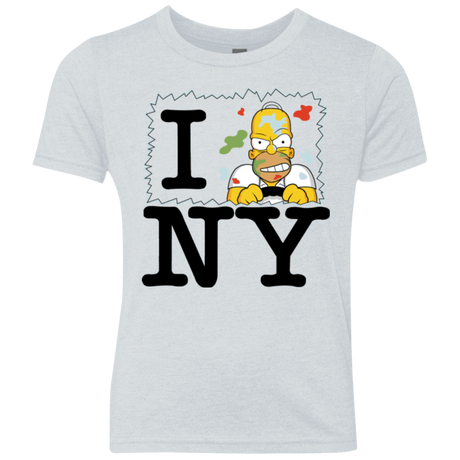 T-Shirts Heather White / YXS I Hate NY Youth Triblend T-Shirt