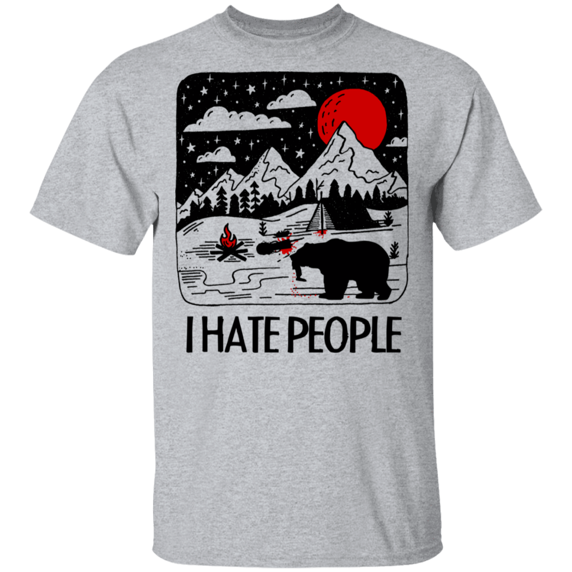 T-Shirts Sport Grey / S I Hate People T-Shirt