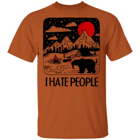T-Shirts Texas Orange / S I Hate People T-Shirt