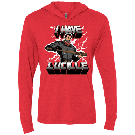 T-Shirts Vintage Red / X-Small I Have Lucille Triblend Long Sleeve Hoodie Tee