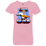 T-Shirts Light Pink / YXS I have red on me Girls Premium T-Shirt