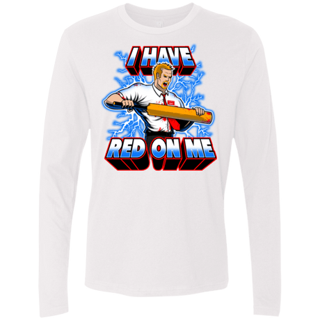 T-Shirts White / Small I have red on me Men's Premium Long Sleeve