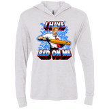 T-Shirts Heather White / X-Small I have red on me Triblend Long Sleeve Hoodie Tee