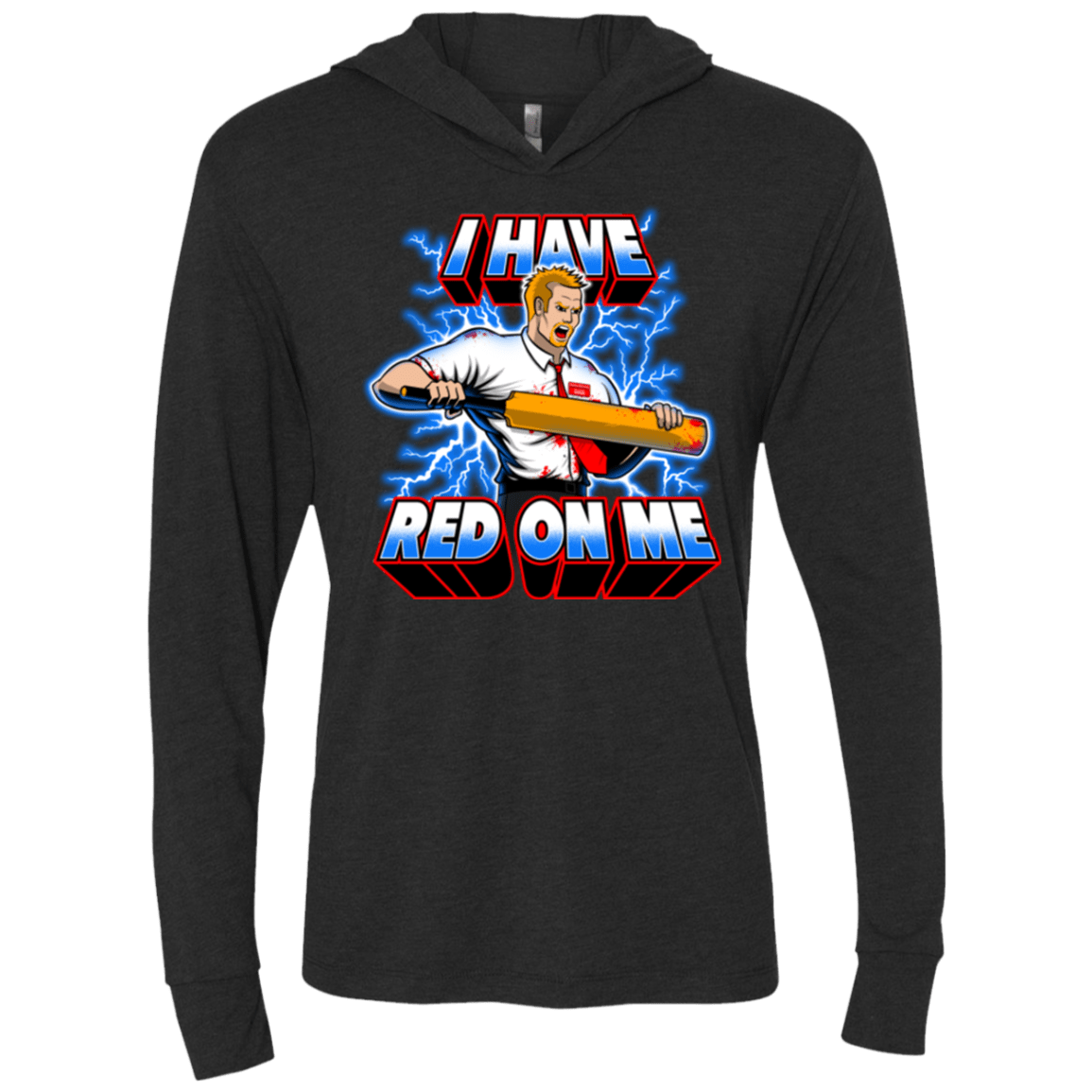 T-Shirts Vintage Black / X-Small I have red on me Triblend Long Sleeve Hoodie Tee