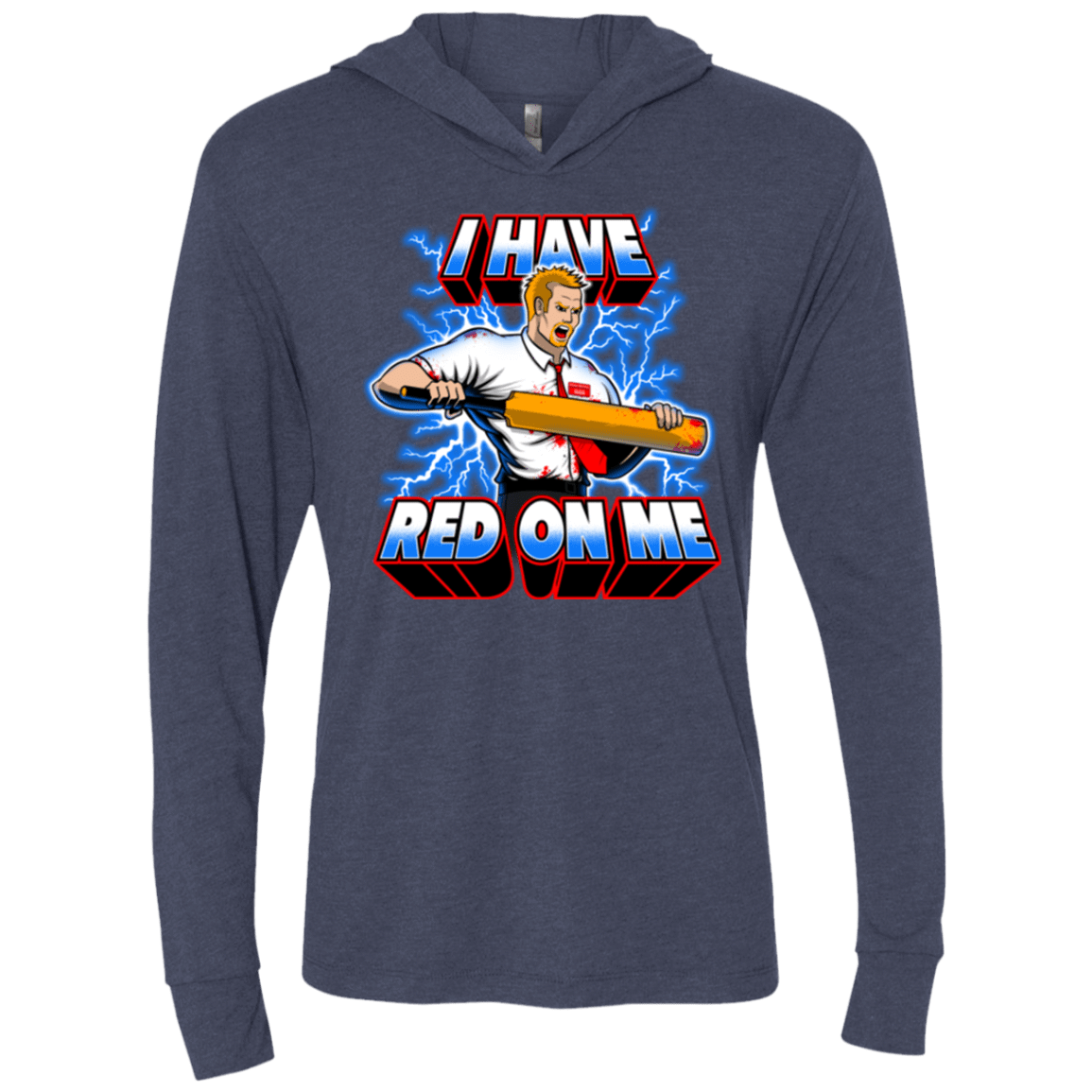T-Shirts Vintage Navy / X-Small I have red on me Triblend Long Sleeve Hoodie Tee