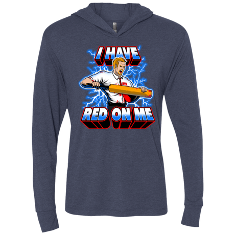 T-Shirts Vintage Navy / X-Small I have red on me Triblend Long Sleeve Hoodie Tee