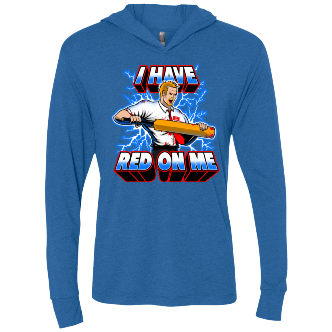 T-Shirts Vintage Royal / X-Small I have red on me Triblend Long Sleeve Hoodie Tee