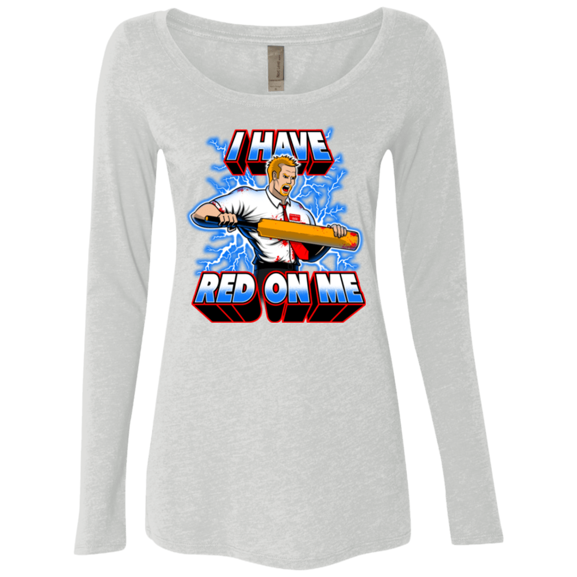 T-Shirts Heather White / Small I have red on me Women's Triblend Long Sleeve Shirt