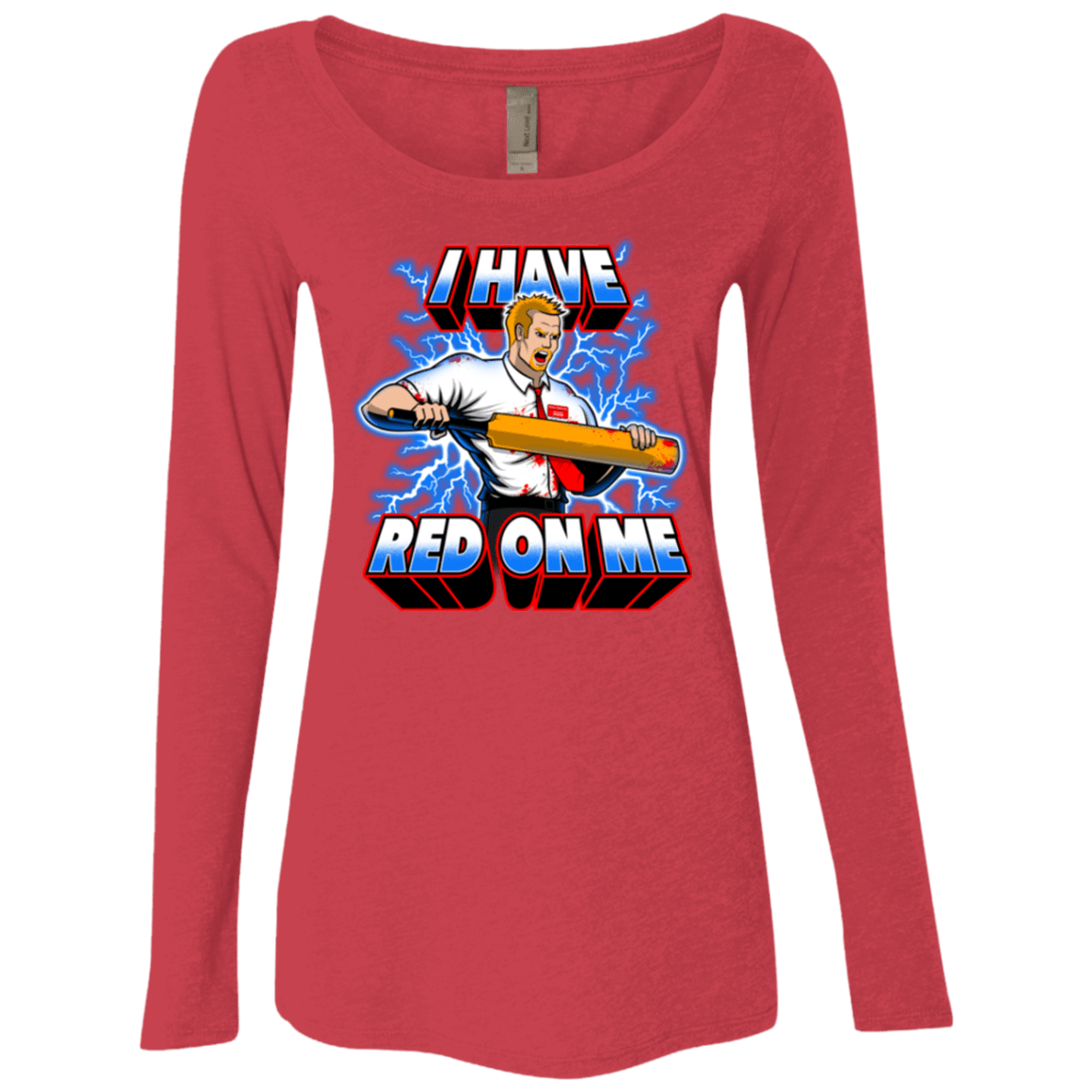 T-Shirts Vintage Red / Small I have red on me Women's Triblend Long Sleeve Shirt
