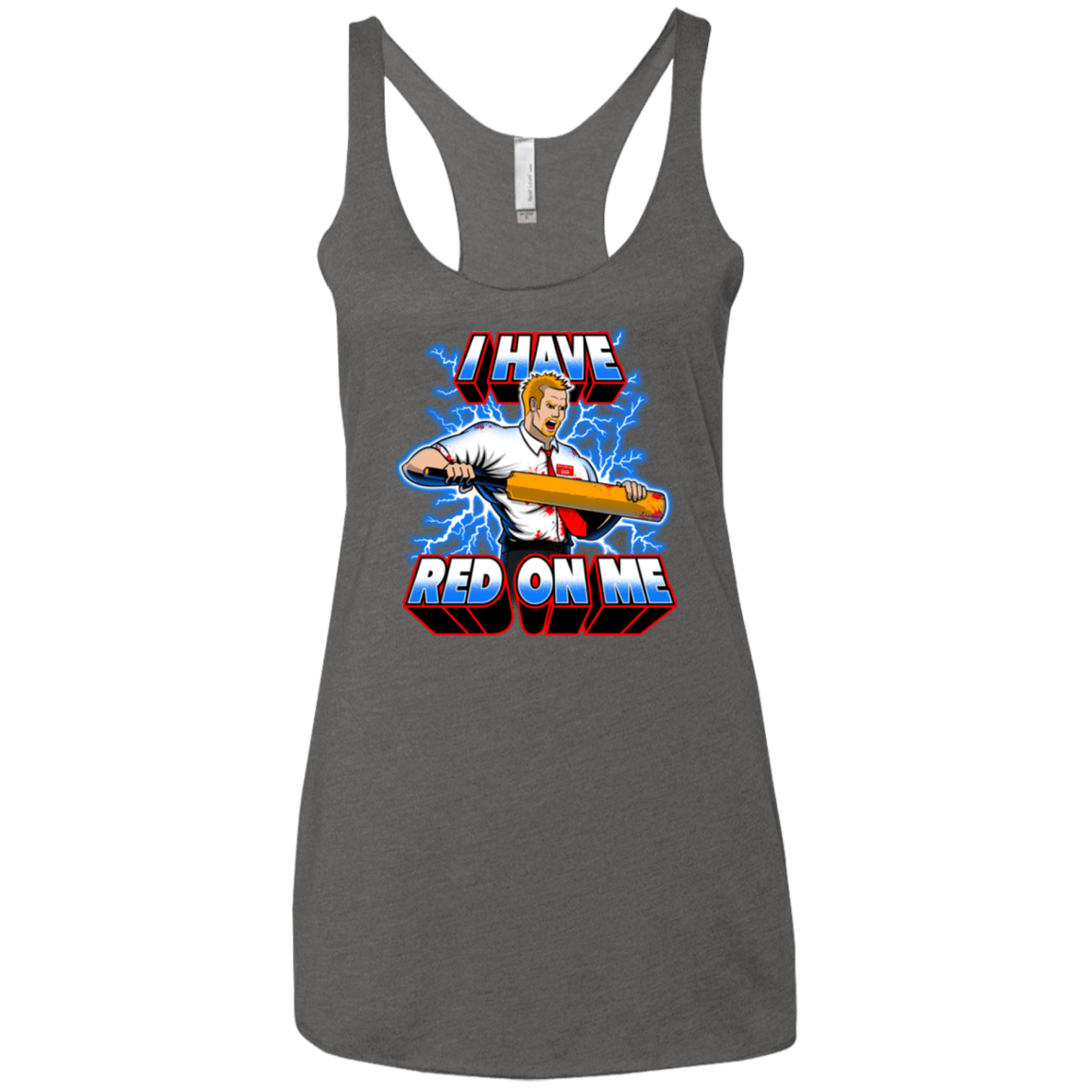 T-Shirts Premium Heather / X-Small I have red on me Women's Triblend Racerback Tank