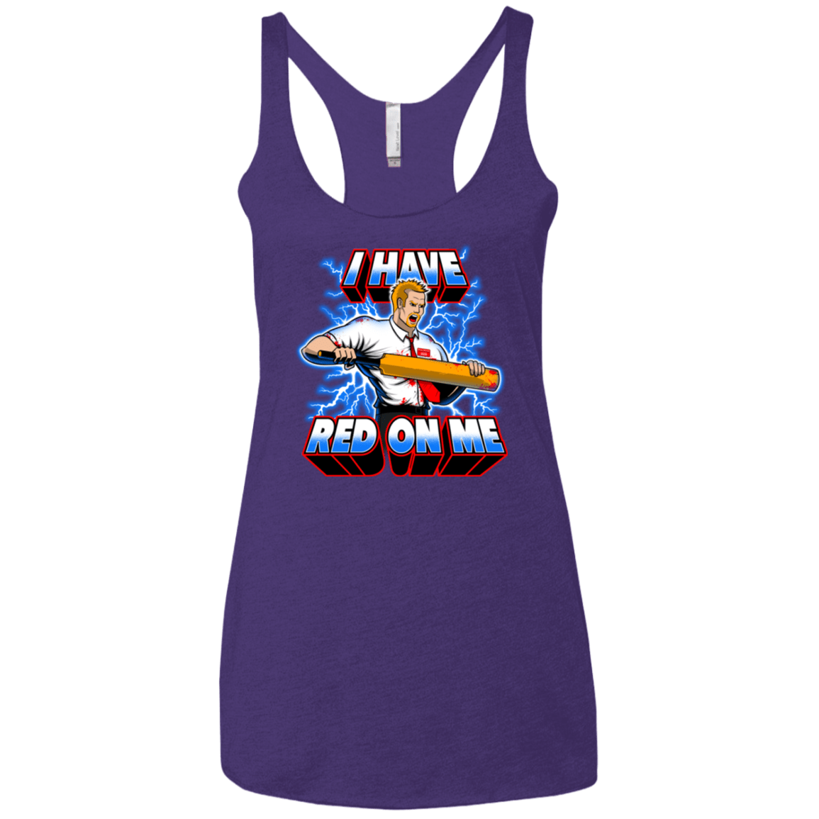 T-Shirts Purple / X-Small I have red on me Women's Triblend Racerback Tank