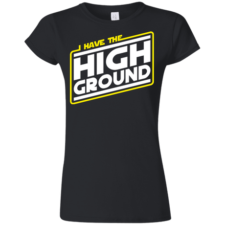 T-Shirts Black / S I Have the High Ground Junior Slimmer-Fit T-Shirt