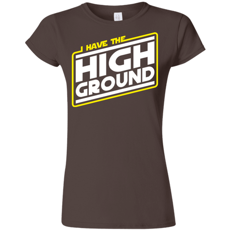 T-Shirts Dark Chocolate / S I Have the High Ground Junior Slimmer-Fit T-Shirt