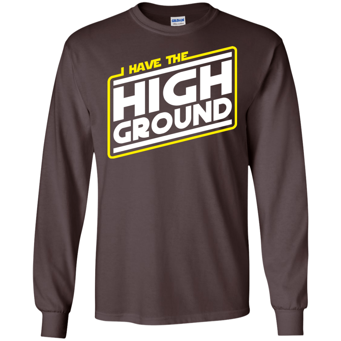 T-Shirts Dark Chocolate / S I Have the High Ground Men's Long Sleeve T-Shirt