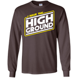 T-Shirts Dark Chocolate / S I Have the High Ground Men's Long Sleeve T-Shirt