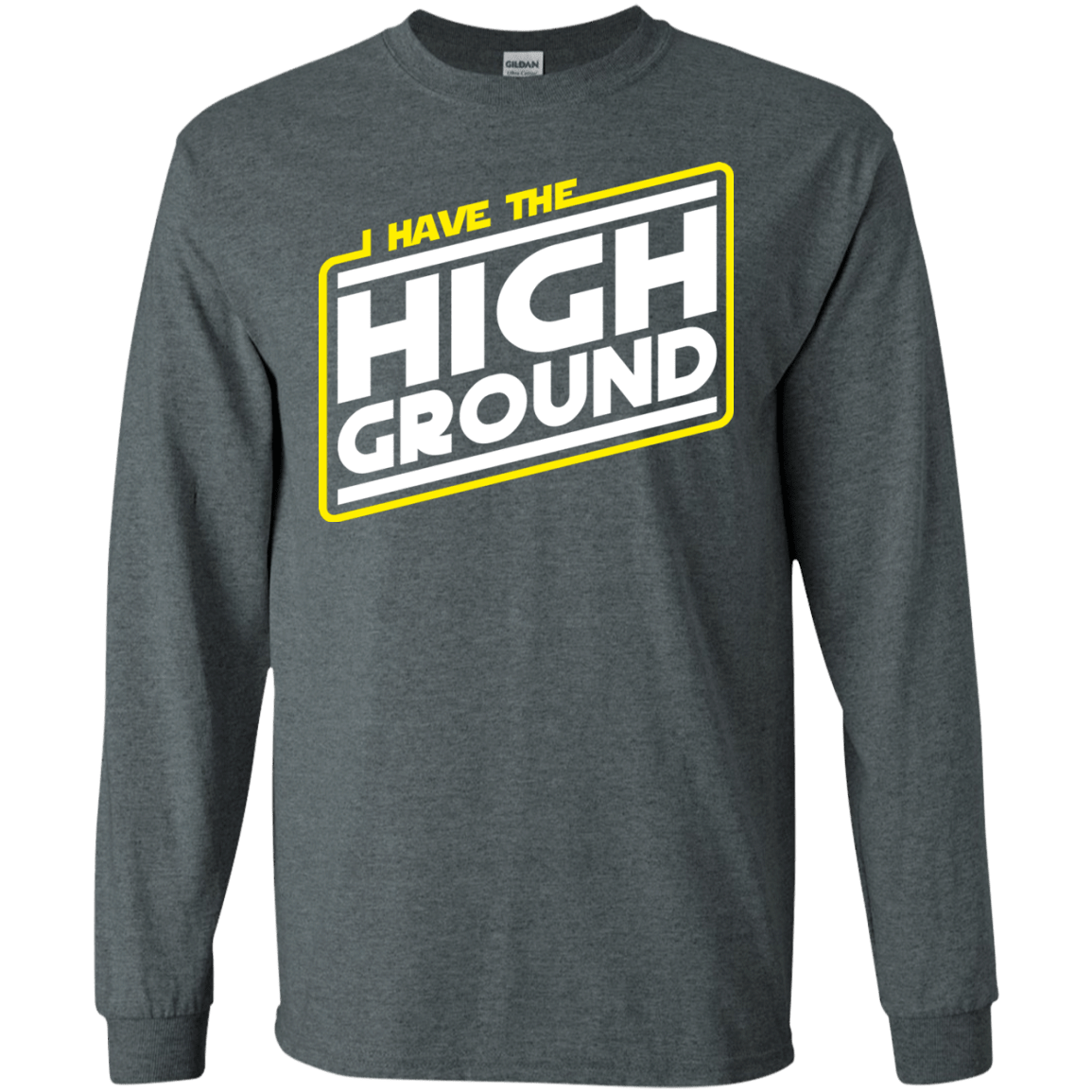 T-Shirts Dark Heather / S I Have the High Ground Men's Long Sleeve T-Shirt