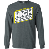 T-Shirts Dark Heather / S I Have the High Ground Men's Long Sleeve T-Shirt