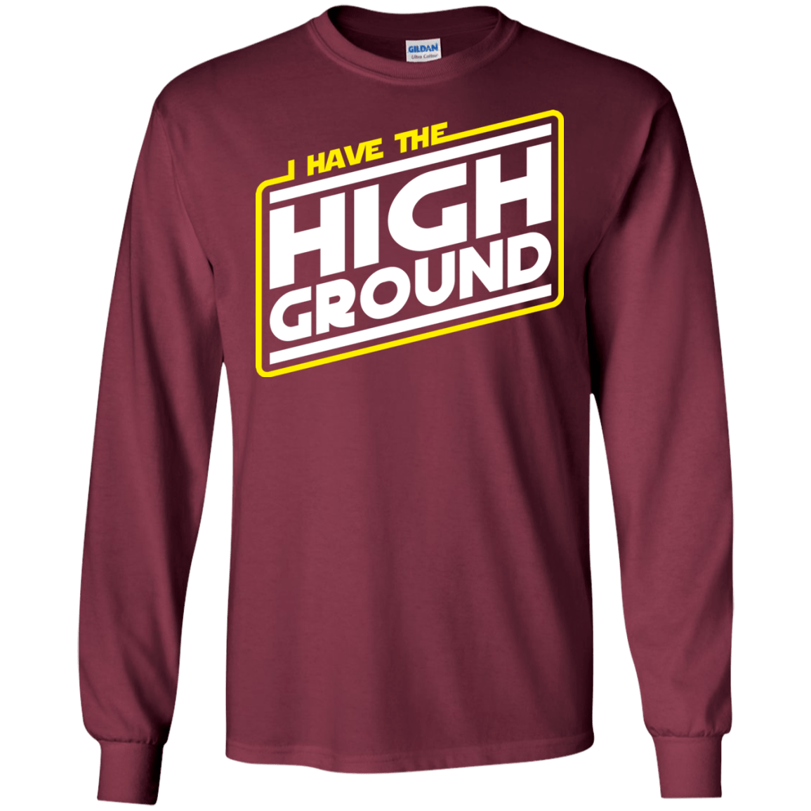 T-Shirts Maroon / S I Have the High Ground Men's Long Sleeve T-Shirt