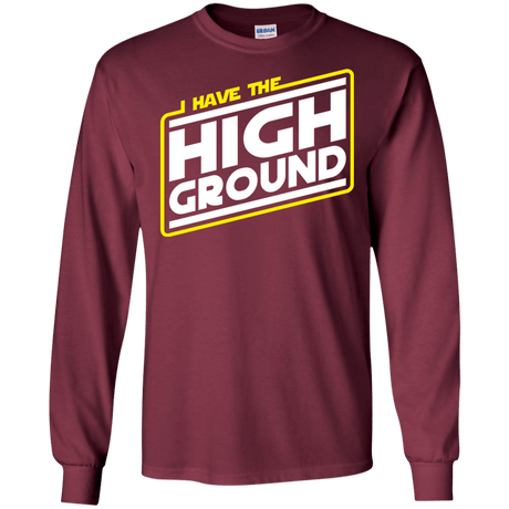 T-Shirts Maroon / S I Have the High Ground Men's Long Sleeve T-Shirt