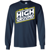 T-Shirts Navy / S I Have the High Ground Men's Long Sleeve T-Shirt