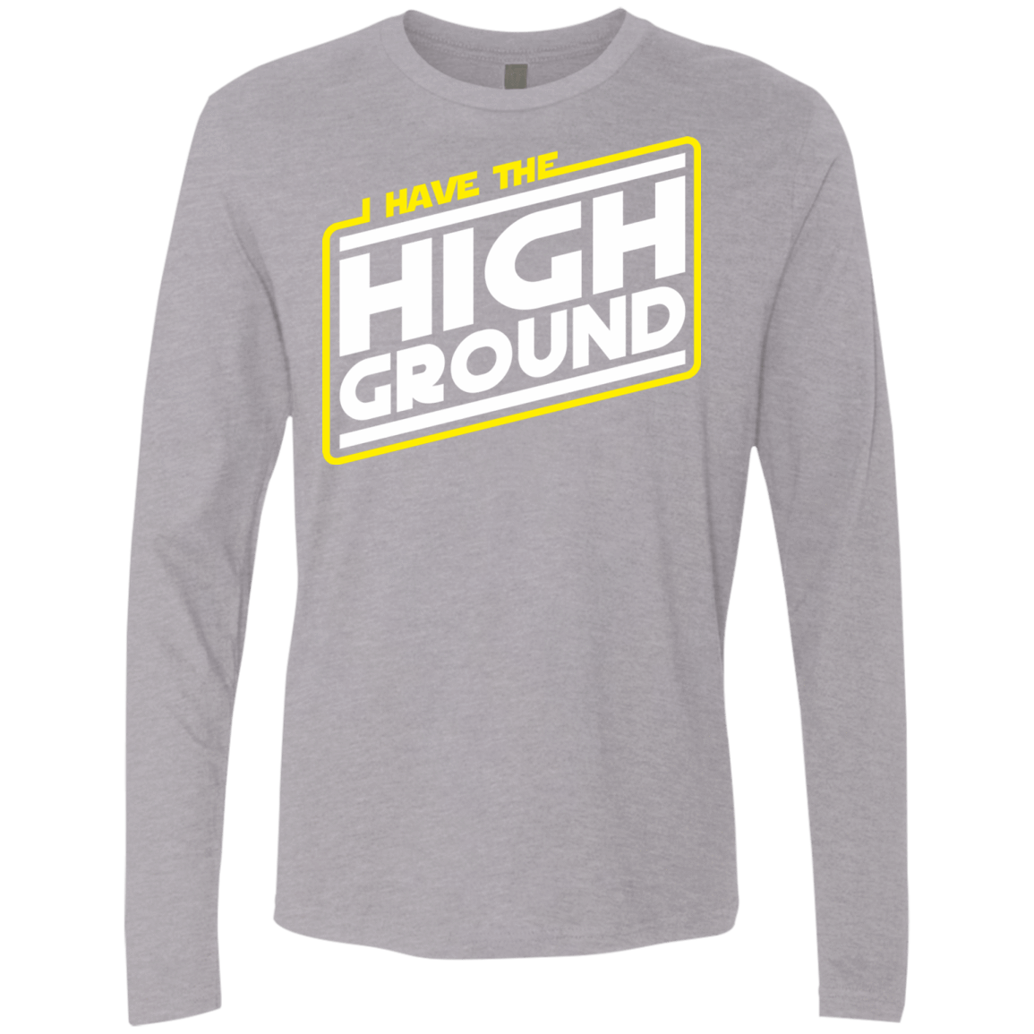 T-Shirts Heather Grey / S I Have the High Ground Men's Premium Long Sleeve
