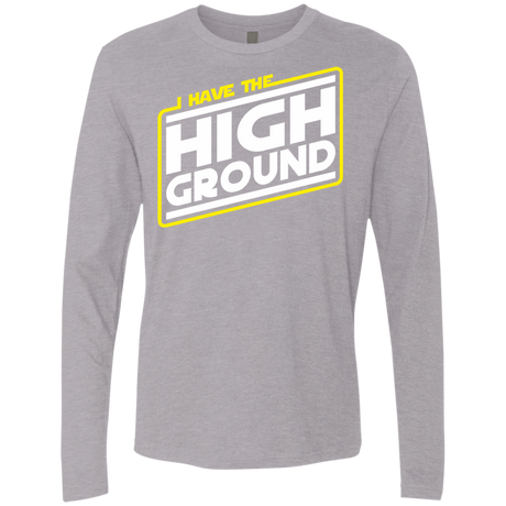 T-Shirts Heather Grey / S I Have the High Ground Men's Premium Long Sleeve