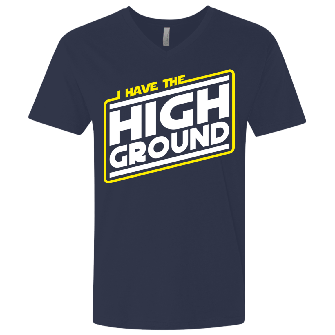 T-Shirts Midnight Navy / X-Small I Have the High Ground Men's Premium V-Neck