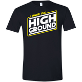 T-Shirts Black / X-Small I Have the High Ground Men's Semi-Fitted Softstyle