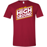 T-Shirts Cardinal Red / S I Have the High Ground Men's Semi-Fitted Softstyle