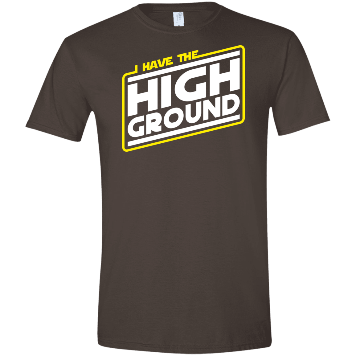 T-Shirts Dark Chocolate / S I Have the High Ground Men's Semi-Fitted Softstyle