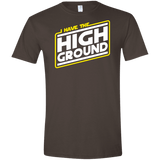 T-Shirts Dark Chocolate / S I Have the High Ground Men's Semi-Fitted Softstyle