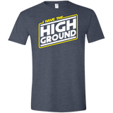 T-Shirts Heather Navy / S I Have the High Ground Men's Semi-Fitted Softstyle