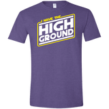 T-Shirts Heather Purple / S I Have the High Ground Men's Semi-Fitted Softstyle