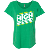 T-Shirts Envy / X-Small I Have the High Ground Triblend Dolman Sleeve