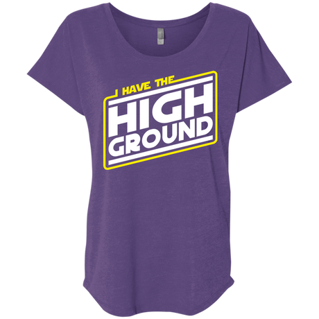 T-Shirts Purple Rush / X-Small I Have the High Ground Triblend Dolman Sleeve