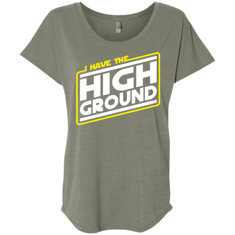 T-Shirts Venetian Grey / X-Small I Have the High Ground Triblend Dolman Sleeve