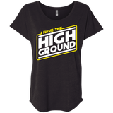 T-Shirts Vintage Black / X-Small I Have the High Ground Triblend Dolman Sleeve